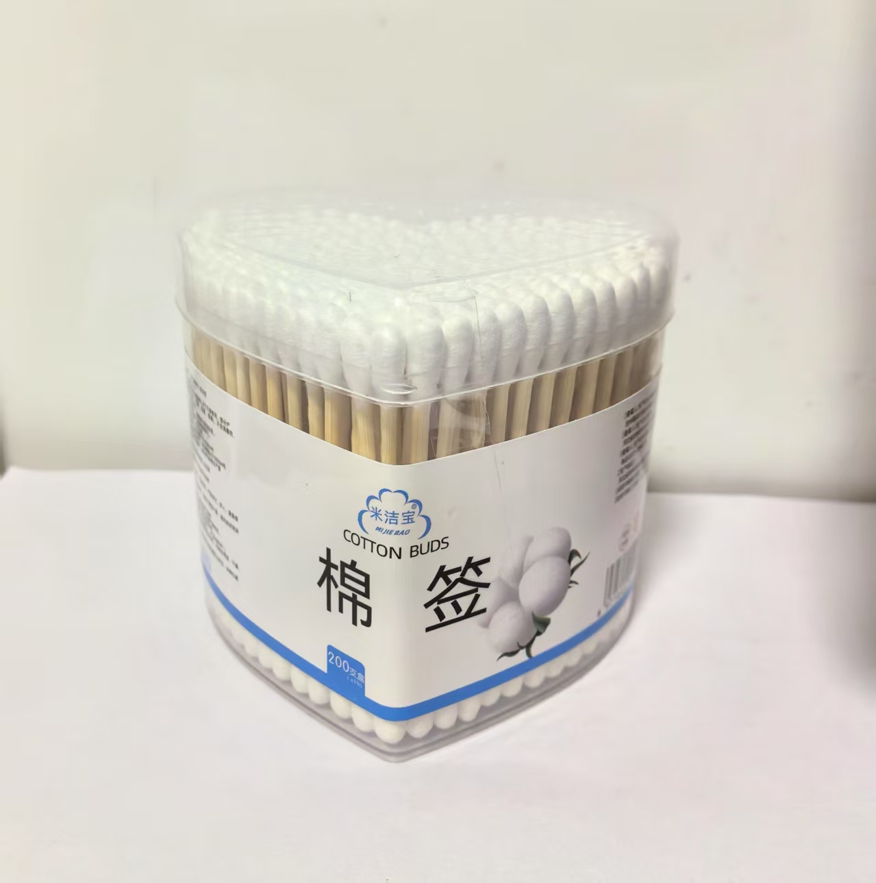 米洁宝 棉签（心形 双头-双圆）200支